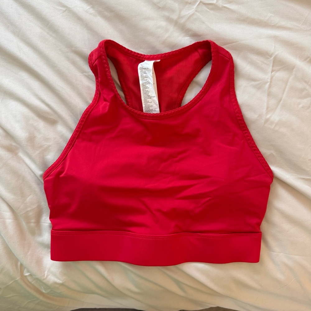 Fabletics Red high neck Sports Bra